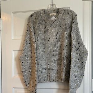 Elan Speckled Knit Crewneck Sweater